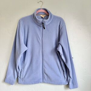 Woolrich Women's Soft Cozy Blue Full Zip Long Sleeve Fleece Jacket Size XL EUC